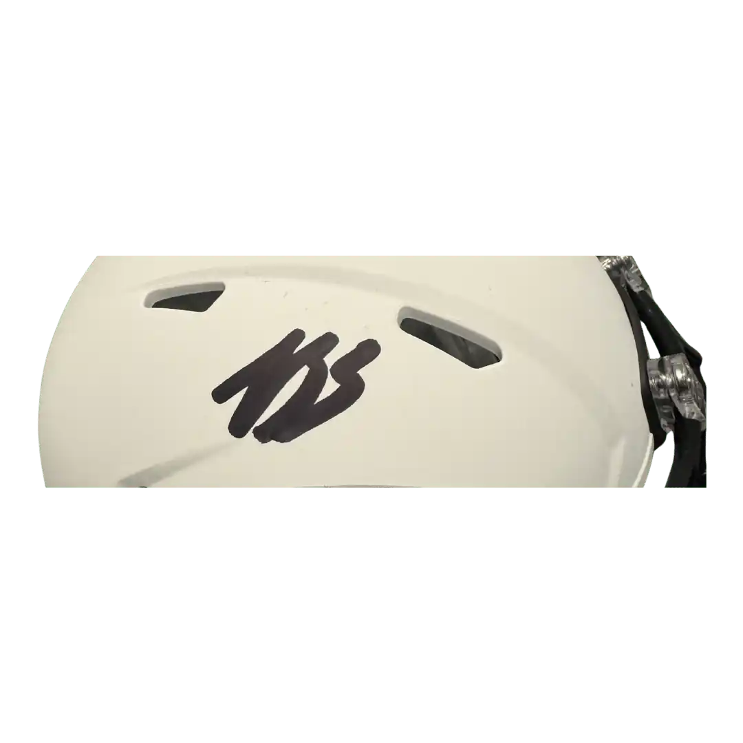 Luther Burden III Missouri Tigers Autographed Matte White Mini Speed Helmet - Beckett COA