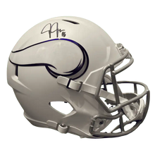Justin Jefferson Minnesota Vikings Autographed Full Size Matte White Replica Helmet - Beckett COA