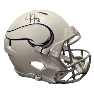 Justin Jefferson Minnesota Vikings Autographed Full Size Matte White Replica Helmet - Beckett COA