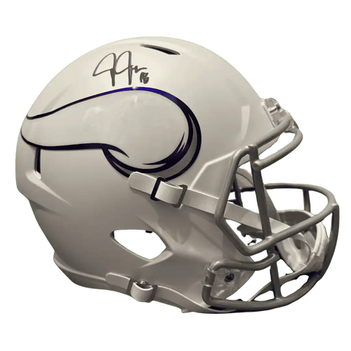 Justin Jefferson Minnesota Vikings Autographed Full Size Matte White Replica Helmet - Beckett COA