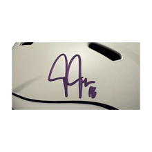 Justin Jefferson Minnesota Vikings Autographed Full Size Matte White Replica Helmet - Beckett COA