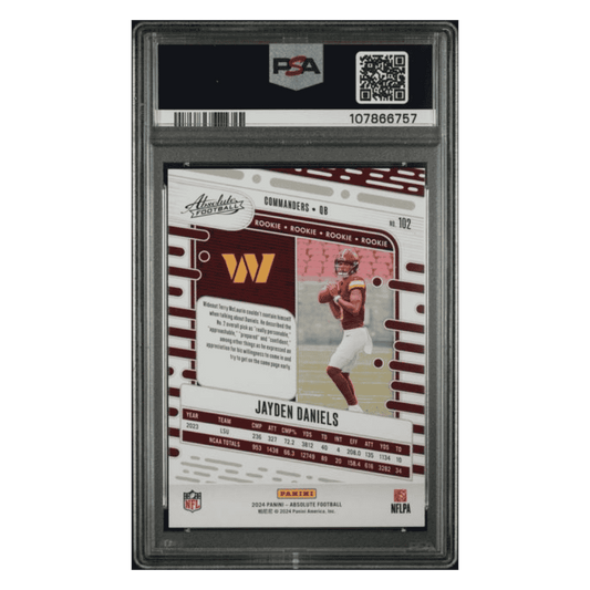 Jayden Daniels PSA 10 2024 Panini Absolute Rookie RC Card #102