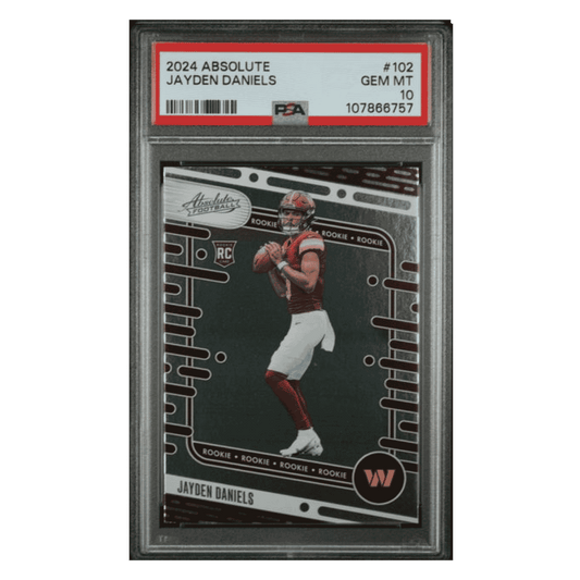 Jayden Daniels PSA 10 2024 Panini Absolute Rookie RC Card #102
