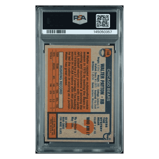 Walter Payton PSA 3.5 1976 Topps Card #148