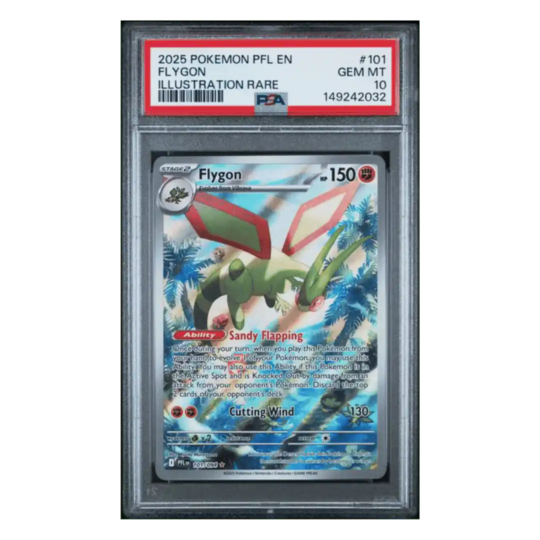 Flygon PSA 10 2025 Pokemon Phantasmal Flames Illustration Rare Card #101