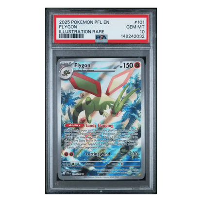 Flygon PSA 10 2025 Pokemon Phantasmal Flames Illustration Rare Card #101