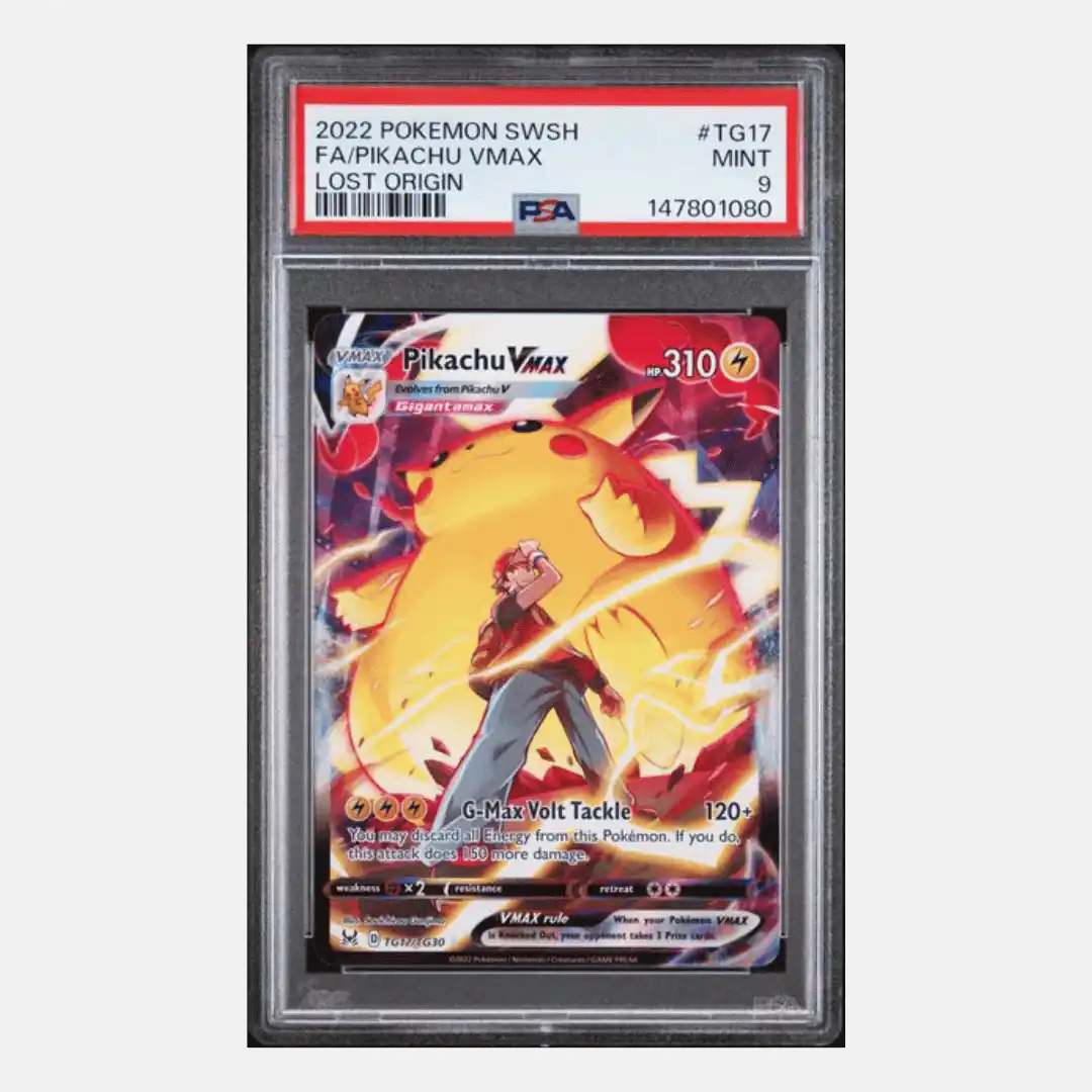 Full Art Pikachu VMAX PSA 9 2022 Pokemon Sword & Shield Lost Origin Card #TG17