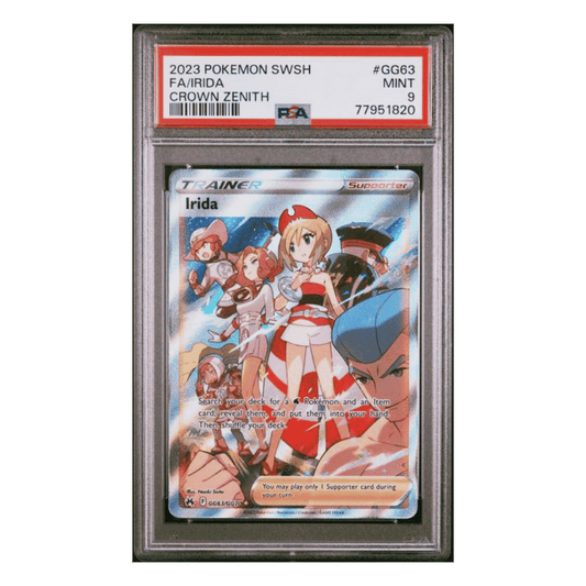 Full Art Irida PSA 9 2023 Pokemon Sword & Shield Crown Zenith Card #GG63