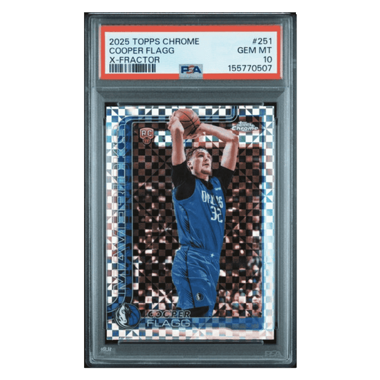 Cooper Flagg PSA 10 2025 Topps Chrome X-Fractor Rookie RC Card #251