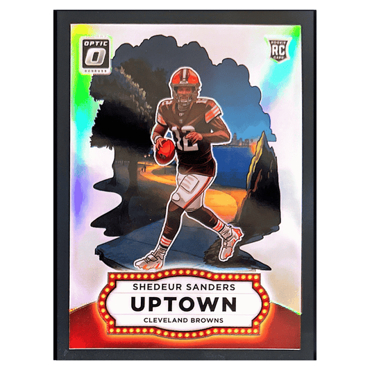 Shedeur Sanders 2025 Panini Donruss Optic Uptown Rookie RC Card #18