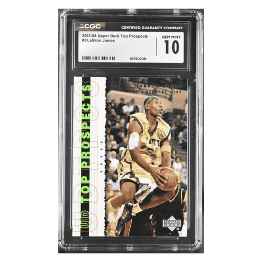 LeBron James CGC 10 2003-04 Upper Deck Top Prospects Card #3