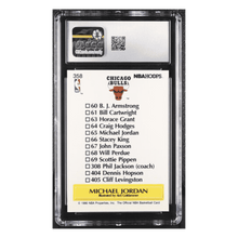Michael Jordan CGC 8.5 1990-91 NBA Hoops Team Checklist Card #358