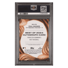 Paul Skenes PSA 9 2024 Bowman's Best Best of 2024 Autograph Orange X-Fractor Rookie RC Card #B24PS