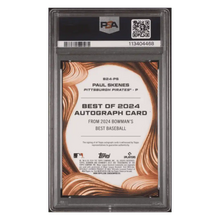 Paul Skenes PSA 9 2024 Bowman's Best Best of 2024 Autograph Orange X-Fractor Rookie RC Card #B24PS
