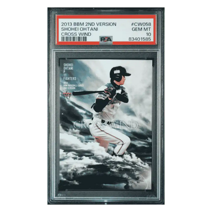 Shohei Ohtani PSA 10 2013 BBM 2nd Version Cross Wind Rookie RC Card #CW058