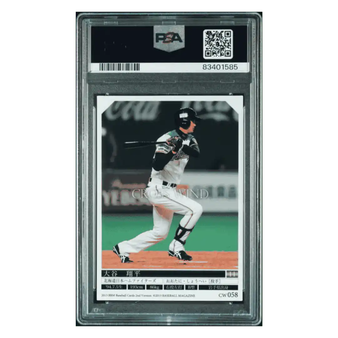 Shohei Ohtani PSA 10 2013 BBM 2nd Version Cross Wind Rookie RC Card #CW058