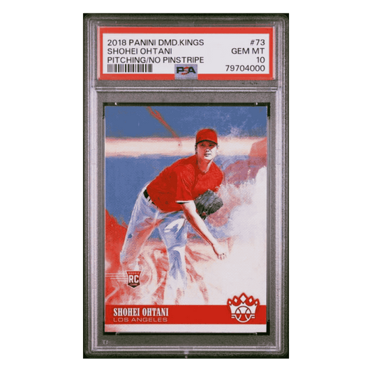 Shohei Ohtani PSA 10 2018 Panini Diamond Kings Pitching/ No Pinstripe Rookie RC Card #73