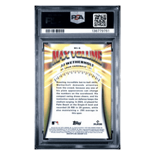 JJ Wetherholt PSA 9 2025 Topps Bowman Chrome Max Volume Orange Refractor #d/ 25 Card #MV-6