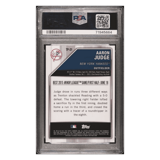 Aaron Judge PSA 10 2015 Bowman's Best Top Prospects Card #TP-21