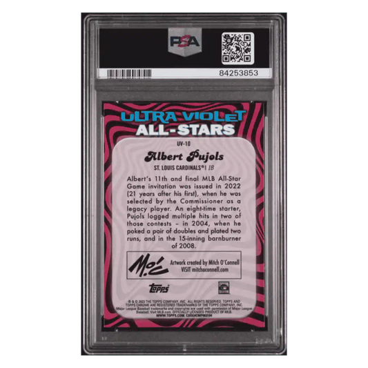 Albert Pujols PSA 10 2023 Topps Chrome Ultraviolet All-Stars Card #UV10