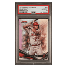 Mike Trout PSA 10 2022 Bowman's Best Refractor Card #14