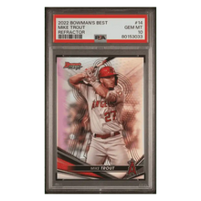 Mike Trout PSA 10 2022 Bowman's Best Refractor Card #14