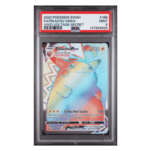 Full Art Pikachu VMAX PSA 9 2020 Pokemon Sword & Shield Vivid Voltage Secret Card #188