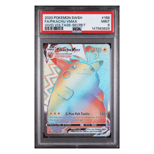 Full Art Pikachu VMAX PSA 9 2020 Pokemon Sword & Shield Vivid Voltage Secret Card #188