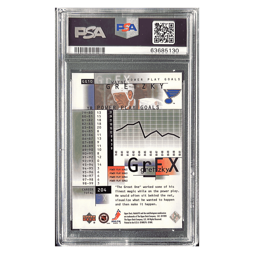 Wayne Gretzky PSA 10 1999 Upper Deck HoloGrFX Card #GG10
