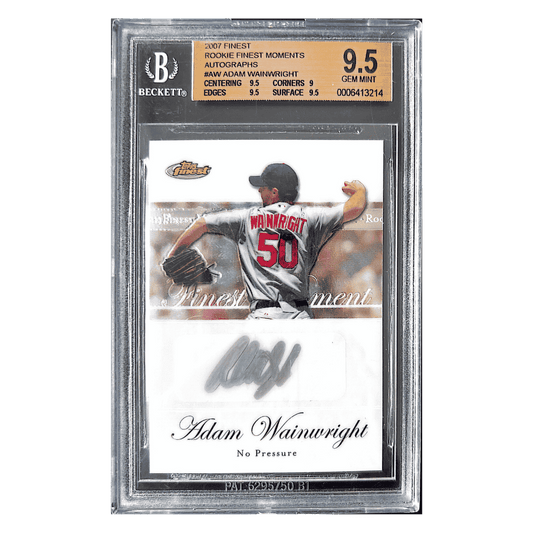Adam Wainwright BGS 9.5 2007 Topps Rookie Finest Moments Autograph Card #RFMA-AW
