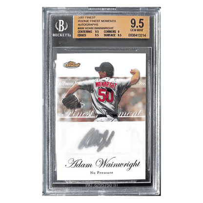 Adam Wainwright BGS 9.5 2007 Topps Rookie Finest Moments Autograph Card #RFMA-AW