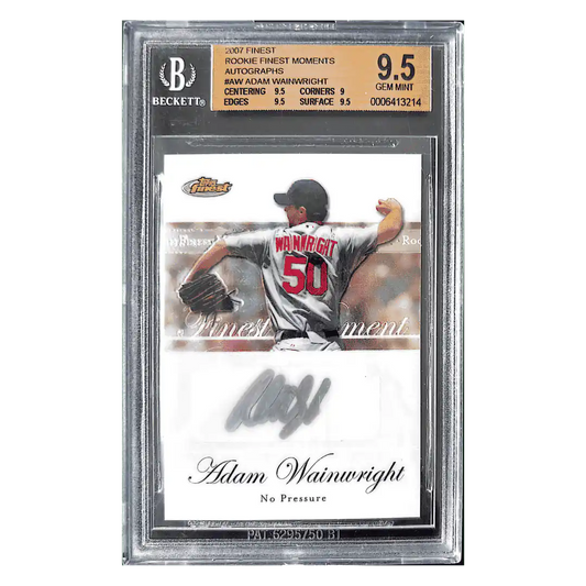 Adam Wainwright BGS 9.5 2007 Topps Rookie Finest Moments Autograph Card #RFMA-AW