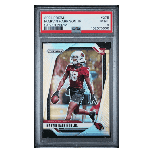 Marvin Harrison PSA 9 2024 Panini Prizm SIlver Prizm Rookie RC Card #375