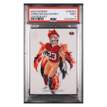 Christian McCaffrey PSA 9 2024 Panini Phoenix Color Blast Case Hit Card #CBCMY