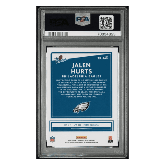 Jalen Hurts PSA 9 2020 Panini Donruss Optic The Rookies Card #JAH