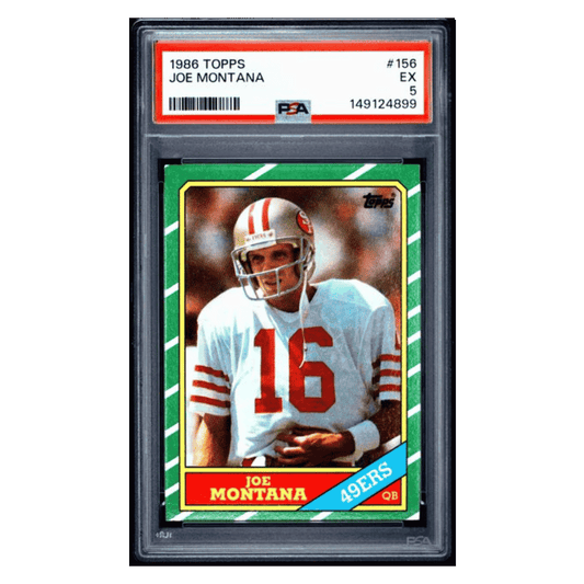 Joe Montana PSA 5 1986 Topps Card #156
