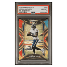 Lamar Jackson PSA 10 2020 Panini Select Tie-Dye Prizm #d/ 25 Card #203