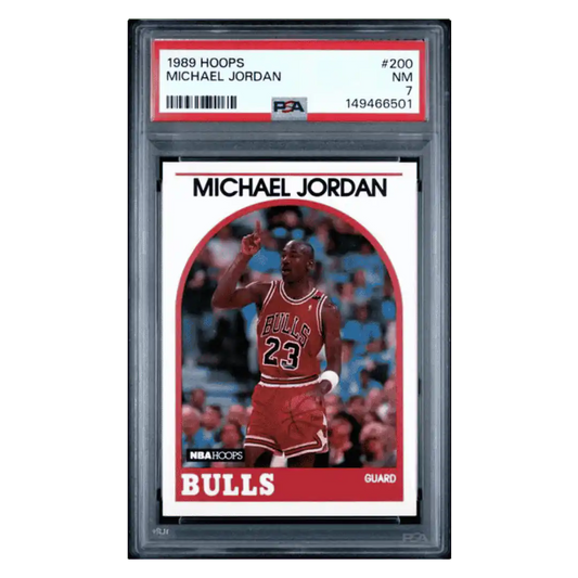 Michael Jordan PSA 7 1989 NBA Hoops Card #200