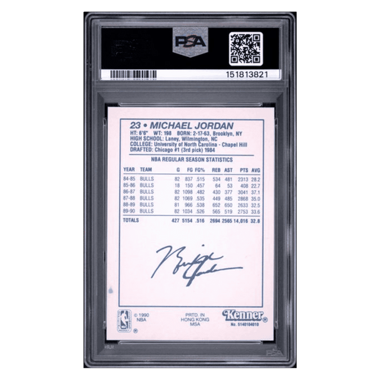 Michael Jordan PSA 7 1990 Kenner Starting Lineup - Brown Card