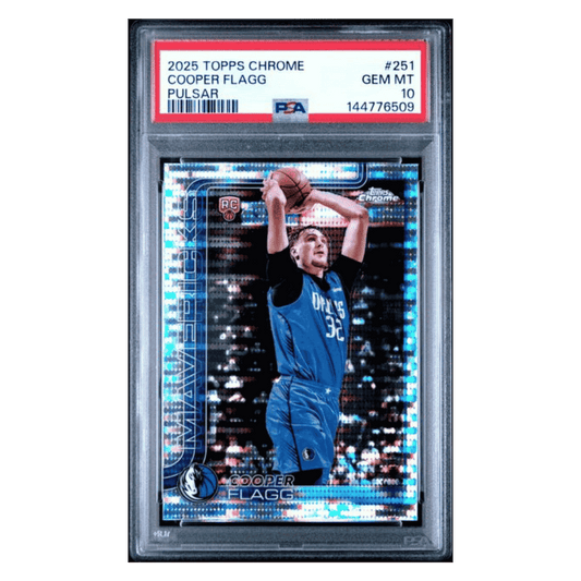 Cooper Flagg PSA 10 2025 Topps Chrome Pulsar Rookie RC Card #251
