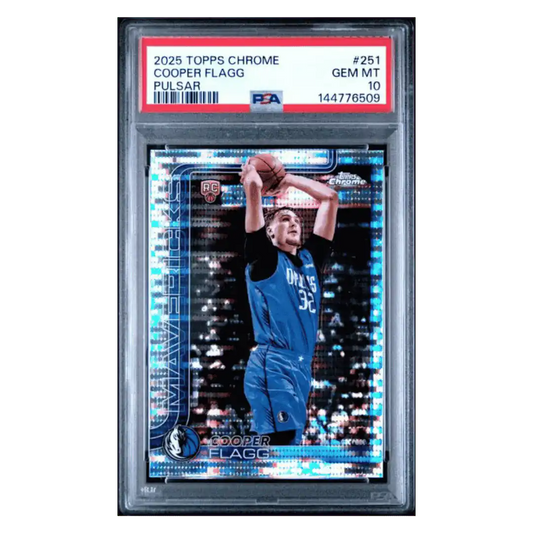 Cooper Flagg PSA 10 2025 Topps Chrome Pulsar Rookie RC Card #251