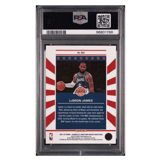 LeBron James PSA 10 2021 Panini Chronicles Hometown Heroes Card #663