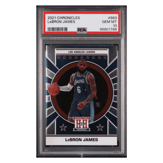 LeBron James PSA 10 2021 Panini Chronicles Hometown Heroes Card #663