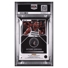 Anthony Edwards PSA 9 2021 Panini Obsidian Magnitude Electric Etch Green #d/ 25 Card #16