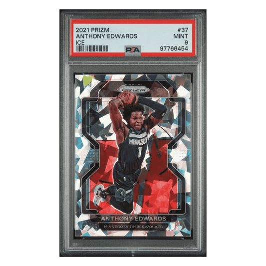 Anthony Edwards PSA 9 2021 Panini Prizm Ice Card #37