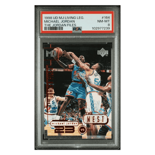 Michael Jordan PSA 8 1998 Upper Deck MJ Living Legend The Jordan Files Card #164