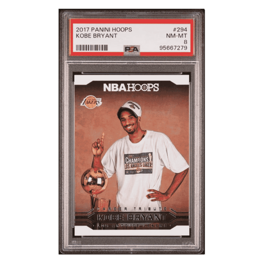 Kobe Bryant PSA 8 2017 Panini Hoops Card #294