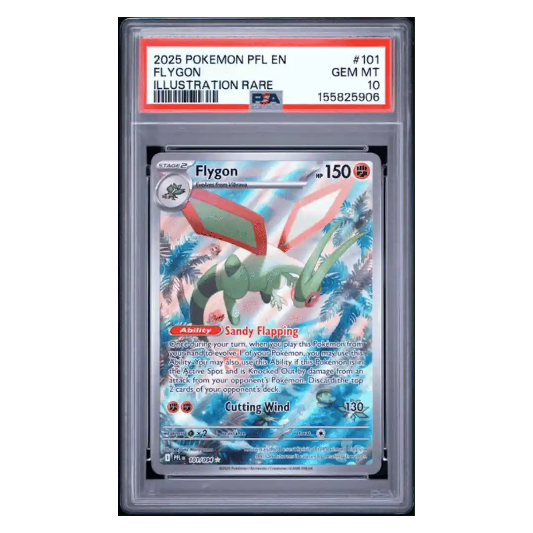 Flygon PSA 10 2025 Pokemon Phantasmal Flames Illustration Rare Card #101