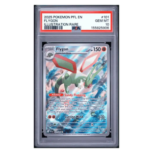 Flygon PSA 10 2025 Pokemon Phantasmal Flames Illustration Rare Card #101
