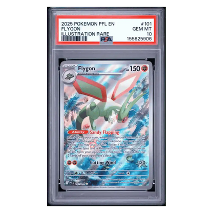 Flygon PSA 10 2025 Pokemon Phantasmal Flames Illustration Rare Card #101